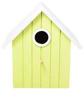 Seaside No.64 - in Handarbeit hergestelltes Vogelhaus/Nistkasten für kleine Singvögel wie Meisen, Sperling und Fink - Indoor als Dekoration & Outdoor als Nistplatz - 19,5 x 22 x 13 cm (BxHxT)