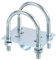 sourcing map Antenna Mounting Pole Clamp Bracket Pole Holder with Double U-bolt Clamp for Outdoor Antenna