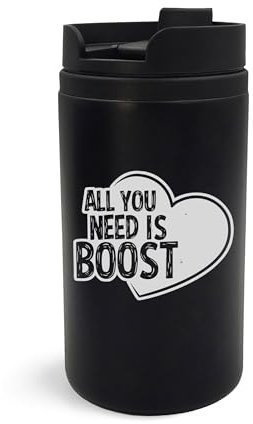 All You Need is a Boost Love Turbo, Tazza da viaggio, Arte Incisa, Isolata