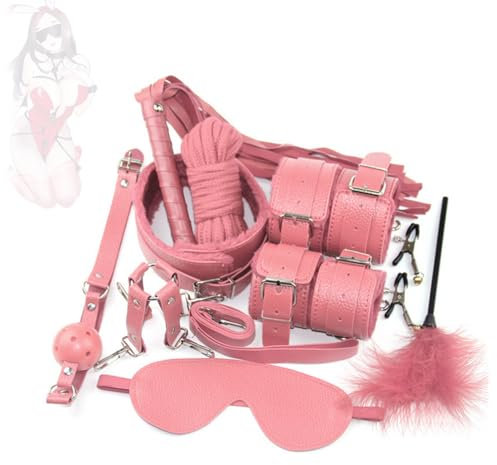 1 set di giochi di ruolo in pelle rosa per feste natalizie