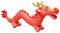 Yardenfun Chinesische Drachenpuppe Ausgestopft 2024 Plüschdrachenspielzeug Drachen-wurfskissen Stofftierpuppe Drache Stoffpuppe Stoffpuppe Plüsch-drachenpuppe Pp Baumwolle Rot