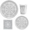 OH YEAH - Vajilla Navidad Cartón Ecológico - Kit 6 Personas - Decoración Navidad Winter Plata - Pack 48 uds - Temática Navideña - Ideal para Nochebuena, Fiestas y Cenas Especiales
