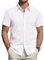 J.VER White Short Sleeve Shirt Mens Stretch Iron Free Regular Fit Business Casual Work Office Summer Dress Shirt 5XL