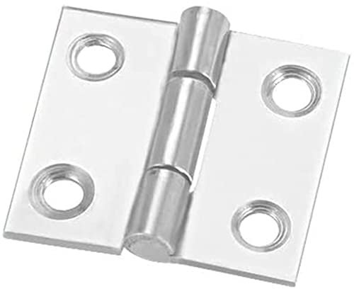 BDSHGRDH Türscharniere, 4 Stück kleine Schranktür-Scharnier aus Edelstahl, Miniatur-Mini-Scharnier, Schranktürscharnier, Flachscharnier, Scharnier