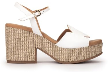 Pedro Miralles Sandalias Tacón Modelo Yesa En Tonos Blancos. Hecho A Mano En España.