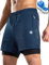 Nepest Mountainbike Hose Herren Kurz MTB Shorts Polster Radfahrerhose Herren Mit Tasche Fahrradhose Weltraum Blau,M