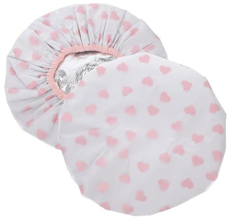 VERDANVERSE 2pcs Self Heating Baking Oil Cap for Women Reusable Hair Cap for Deep Conditioning Double Layer for Spa Use