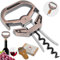 ZONSUSE Ah So Apribottiglie per Sughero Friabile,Cavatappi per Vino Invecchiato,Cavatappi a Due Forchette,Regalo Apribottiglie per Vino, per Collezionisti di Vino Amanti del Vino (Elegante Rosso)