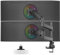 Ergounion Dual Monitor Arm for 13-49 Inch Ultrawide Screens, Heavy Duty Monitor Mount for 2 Monitors up to 44lbs, Full Motion Vertical Stacked Dual Monitor Arm Desk Mount, 75/100mm VESA Mount, Black
