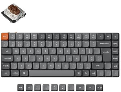 Keychron K3 Max Ultra-slim Wireless Mechanical Keyboard, QMK/Launcher Programmable Bluetooth 5.1/2.4 GHz/Wired with White Backlight Low Profile Mechanical Brown Switch for Mac Win Linux - UK Layout