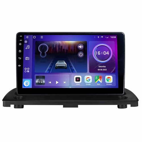 BOJONTN 9 Zoll Android 14 Touchscreen Bildschirm Autoradio 2 Din für Volvo XC90 2004-2014 mit Kabellosem Carplay Bluetooth GPS Navi Lenkradsteuerung Rückfahrkamera(F1 (2+32G))
