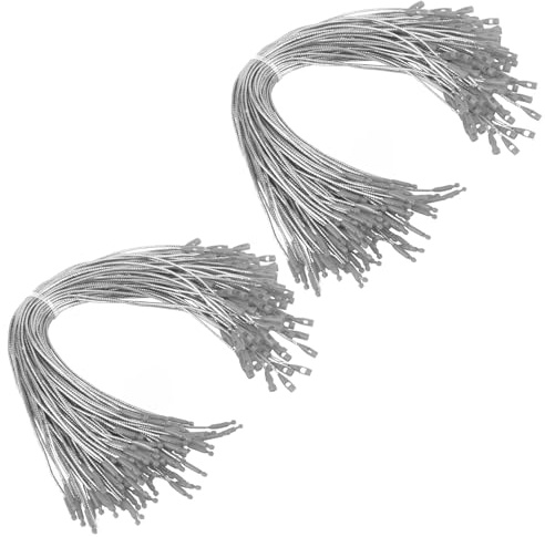 Weihnachtsschmuck Aufhänger String, Ornament Aufhänger Schnur, Silber 200 Stück, Ornament Aufhänger Schnur Mit Snap, Für Weihnachtsbaum, Urlaub, Party, Für Hang Tags Vorgeschnittene Seile
