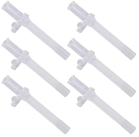 6Pcs Silicone Water Bottle Drinking Nozzles, Reusable Replacement Straws | White, Smooth Burr-Free Mouthpiece, Avoids Lip Injury, Fits Most Suction-Nozzle Bottles for Daily Hydration