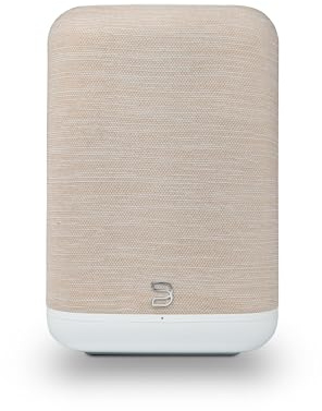 Bluesound Pulse Flex Wireless Bluetooth Hi-Res All-in-One, AirPlay 2, Spotify Connect, Alexa Skills, Multi-Room Audio Speaker (White/Tan)