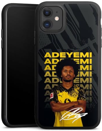 Premium Silikon Hülle kompatibel mit Apple iPhone 11 Handyhülle schwarz Case Borussia Dortmund Karim Adeyemi BVB