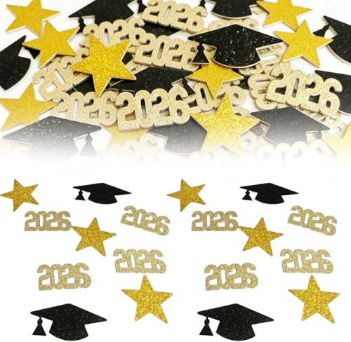 100 Stück Abi 2026 Deko,Deko Abitur 2026,Abschlussfeier Confetti, Abschlussfeiern Doktorhut Tischdeko Streudeko,Für Abitur Bachelor Abschlussfeier,Jugendweihe Party