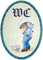 Kaltner Präsente Idée cadeau – Article cadeau décoratif en bois – Plaque de porte au design antique – Article décoratif – Motif toilettes Humour