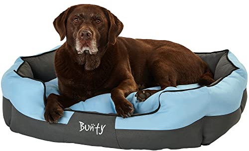 Bunty Anchor Sofa Dog Bed, Extra-Large - Plush Cushioning & High Sides - Water Resistant, Anti Anxiety, Indoor & Outdoor Suitable, Washable Pet Bed - XL, Blue
