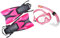 Schwimmflossen Schnorchel Set für Kinder Aqualung - bestehend aus Flossen Schnorchel Tauchmaske (Exclusiv pink transparent, 27-32)