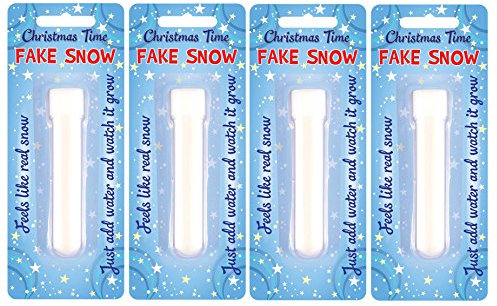 HENBRANDT Christmas Time Kunstschnee-Röhre – sofort Wasser hinzufügen – wie echter Schnee (4 Stück)