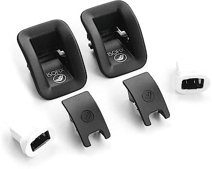 Audi 8T0887233B 8T0887187 - Set di manicotti di montaggio per seggiolino auto posteriore Isofix, copertura nera