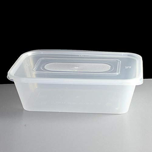We Can Source It Ltd 200 x 650ml Plastic Microwave & Freezer Safe Food Containers with Lids - BPA-Free, Reusable, Takeaway Meal Prep Containers - Catering Grade Food Storage Boxes for Home & Business