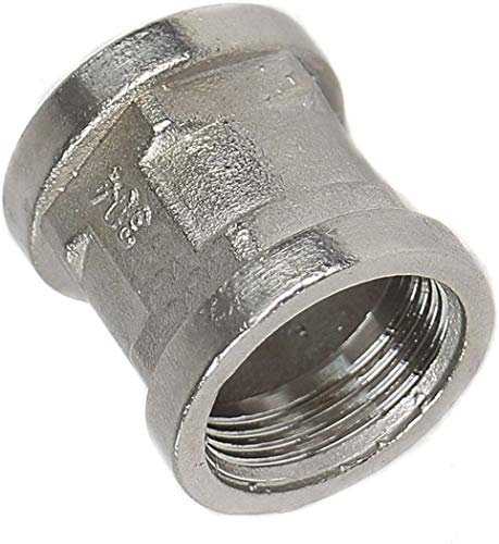 Soytich Manguito de rosca interior de acero inoxidable de 1/2 pulgada IG a 1/2 pulgada IG (manguito 5).