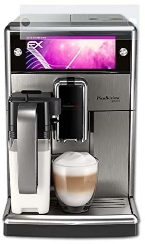 atFoliX Lámina Protectora de plástico Cristal compatible con Philips Saeco PicoBaristo Deluxe SM5573/10 Película Vidrio, 9H Hybrid-Glass FX Protector Pantalla Vidrio templado de plástico