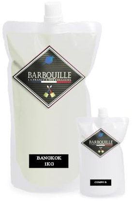 Pintura/resina epoxi mate bicomponente BARBOUILLE - Para azulejos, gres, laminado, PVC - 1kg - Blanco Bangkok