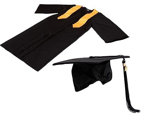 PRETYZOOM 3 Stücke Abschluss Robe Talar Akademischer Umhang Doktorhut mit Quaste und Schärpe Chor Robe Absolventenhut für Herren Damen Abschlussfeier Bachelor Hochschule