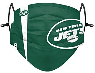 Forever Collectibles UK NFL Amerikanischer Fußball New York Jets Erwachsene Stoffmaske Gesichtsmaske waschbare alltagsmaske Gesichtsbedeckung