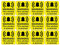 Pack of 12 Security Signs Warning This Window is alarmed Size 60mm x 60mm Self Adhesive Vinyl Stickers Ideal for Businesses and Homes