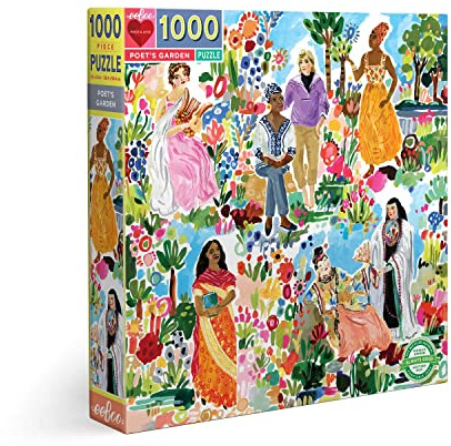 eeBoo PZTPOT Poet's Garden-Puzzle für Erwachsene, 1000 Teile, recycelter Karton, Der Garten der Dichter,