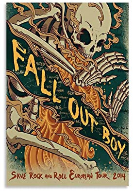 Poster Fall Out Boy, Save Rock and Roll-Poster, Heimdekoration, Wanddekoration, Geschenk, Leinwand, Wandkunst, Schlafzimmer-Gemälde, 40 x 60 cm