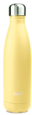 Bottiglia isotermica, 500 ml, colore: giallo pastello, dimensioni ø 7 x 26 cm di altezza