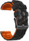 KINKUUN Bracelet Compatible avec HUAWEI WATCH 3(3 pro/GT2 46MM/GT3 46MM) avec Samsung Galaxy Watch 3 45mm Watch Bracelet de Montre.(noir orange)
