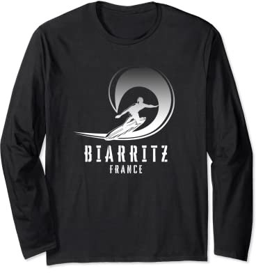 Surf Biarritz, Surfen Biarritz in Frankreich, Pipe Surfer Langarmshirt