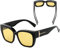 Musivon Nachtfahrbrille für Brillenträger - Polarisiert Nachtsichtbrille für Brillenträger Herren Damen für Autofahren Angeln (groß)
