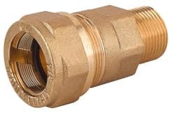Raccordo monogiunto stringere compressione ottone 1''1/4 per tubo ferro e acciaio - tiemme serie 1590