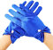 Yolev Blau Handschuhe Kurze Satin Handschuhe Damen Elegant Brauthandschuhe Blumenhandgelenk Spitzenhandschuhe Höflichkeits Sommer Hochzeits Oper Dinner Handschuhe Party Outfit