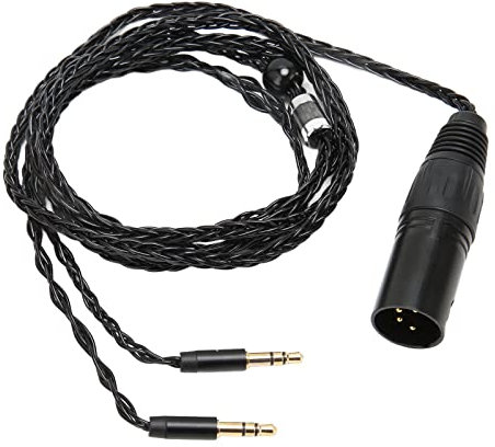 VBESTLIFE 4 Pin XLR Balanced Male Cable, 4 Pin XLR Male to Dual 3.5mm Male Headphone Cable for MDR Z7 Z7M2 Z1R D7100 D7200 D600, for T1 T1II T5P T5PII, Etc