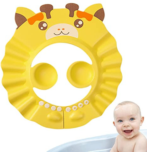 Baby-Duschhaube, Augenschutz-Duschhut, Gehörschutz-Badehut, Wasserprävention, Shampoo-Artefaktschutz-Mütze, Dusche für Badezimmer-WC, Waschschild, verstellbares Badevisier, Gesichtsschutz für Kinder