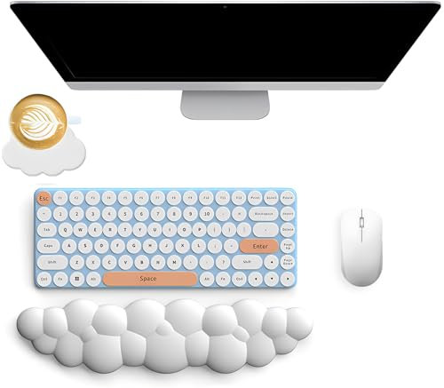 Wolke Handballenauflage Tastatur, Ergonomisches Wolke Handauflage Tastatur, Gedächtnis-Schaum-Nicht Beleg,für Computer und Laptop
