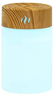 RUGERO 250ml Portable Cool Mist Humidifier With 7 LED Lights, Auto-Off for Bedroom, Baby, Yoga, Office, Car, Plants