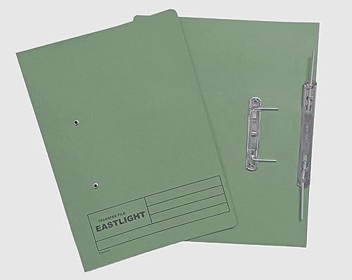 Eastlight Transfer Spring File, 38mm Foolscap, Colour Green, Box 25