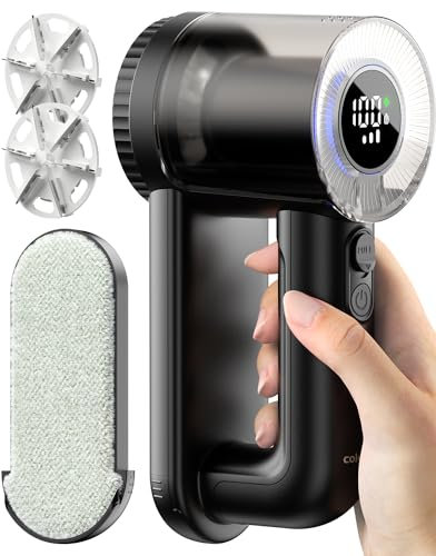 coldSky Quitapelusas CY609 Negro, Saca Pelusas Ropa, Quitar Pelusas