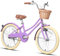 Glerc 20 Zoll Kinder Mädchen Fahrrad für 6 7 8 9 10 Jahre alt kleine Mädchen Retro Vintage-Stil Fahrräder mit Korb Training Räder und Glocke,lila