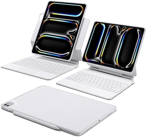 ESR Rebound Magnetic Keyboard Case 360, Compatible with iPad Pro 12.9 (7th Gen), UK Layout, White