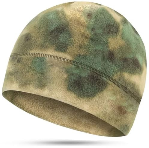 RALSPEC Thermo-Mütze, Camouflage, Microfleece, taktisch, warm, Fleece, Militär, Camouflage, Winter, Totenkopf, Armee, Airsoft, Militär, Herren und Jungen, camouflage, M/L