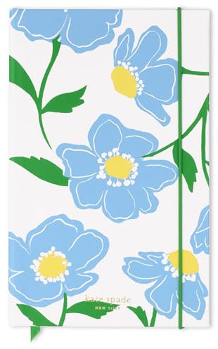 kate spade new york Take Note Großes Notizbuch, Tagebuch, grünes Tuch, Hardcover, Tagebuch mit 168 linierten Seiten, Sonnenschein-Blumenmuster